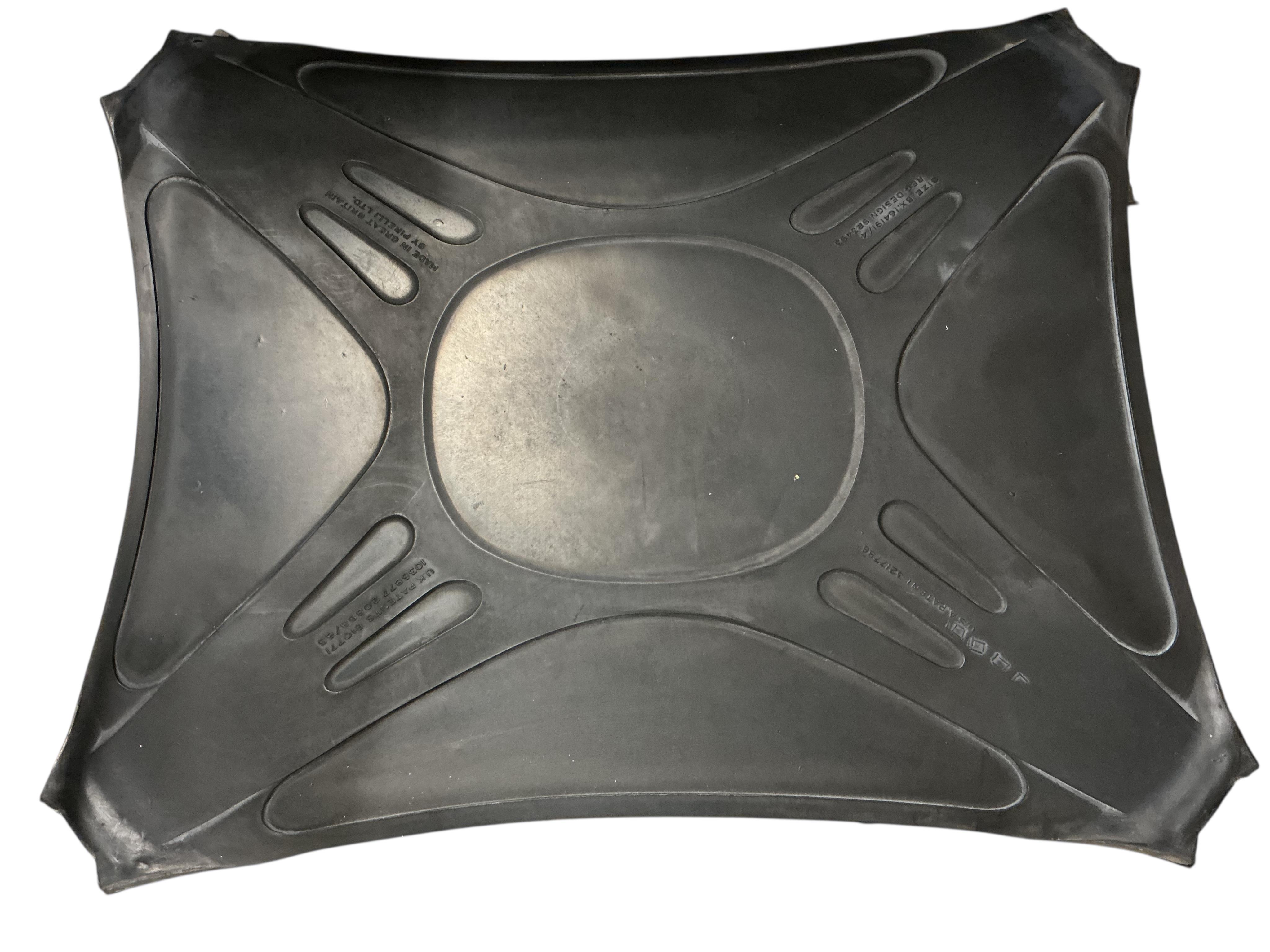 A near pair of mid century Pieff black and green leather swivel lounge chairs on chrome five prong bases, width 86cm, depth 94cm, height 91cm, one with a footstool